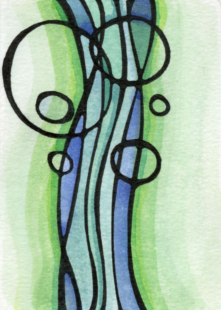 Abstract in Blue & Green